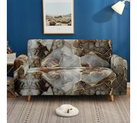 Copridivano Elasticizzato 3 Posti Stile Marmo Copri Divano 3 Posti,Elasticizzato copridivani Antiscivolo,Universale Copridivano Lavabile Protezione Per Soggiorno