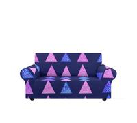 Copridivano Elasticizzato 4 Posti Geometria Viola Blu Divano Protector Copridivano 4 Posti,Lavabile,con Braccioli,Antigraffio Gatto, Antiscivolo Copertura per Divano