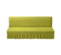 Copridivano elasticizzato a 3 posti, lavabile, anti polvere e graffi, in spandex senza braccioli, adatto per divano letto L (154,9 cm 183,9 cm), verde erba