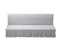 Copridivano elasticizzato a 3 posti, lavabile, antipolvere, antigraffio, in spandex senza braccioli, adatto per divano letto Loveseat (L: 154,9 cm 182,9 cm), grigio chiaro