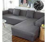 Copridivano elasticizzato a forma di L con chaise longue destra/sinistra, impermeabile, antigraffio, per 1/2/3/4/5 posti, tessuto universale per animali domestici e bambini