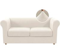 Copridivano elasticizzato antiscivolo a 3 posti, con federe per cuscini, colore sabbia, perfetto per la decorazione della casa e la protezione dei mobili