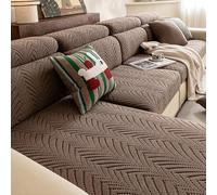 Copridivano Elasticizzato con Penisola Sinistra o Destra Copri Divano Angolare a L 2/3/4 Posti Telo per Divano AntiGraffio Gatto Universale Copricuscino divano(Coffee,Quadruple)W65-80cm L155-180cm