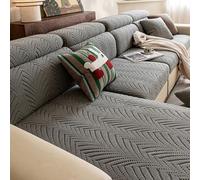 Copridivano Elasticizzato con Penisola Sinistra o Destra Copri Divano Angolare a L 2/3/4 Posti Telo per Divano AntiGraffio Gatto Universale Copricuscino divano(Dark grey,Daybed)W90-110cm L160-190cm