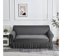 Copridivano elasticizzato Copridivani con gonna, Copridivani stampati universali Fodere per divani con fondo elastico, Protezione per mobili lavabile per bambini, Animali domestici,6,3 seater