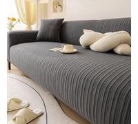 Copridivano Elasticizzato, copridivano Monopezzo, Protezione per mobili, copridivano per Divano a 3 posti, Adatto Anche ad Animali Domestici (Grigio Scuro, 305-360 cm)