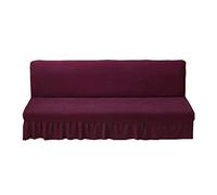 Copridivano elasticizzato di dimensioni standard, lavabile, antipolvere, antigraffio, in spandex senza braccioli, adatto per divano letto (119,4 cm 150 cm), viola
