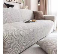 Copridivano Elasticizzato E Allungabile, in Pile, Antiscivolo E Lavabile, Adatto A Divani da 1, 2, 3 E 4 Posti, Ideale Anche per Chi Ha Animali Domestici. Light Gray 235 to 300cm