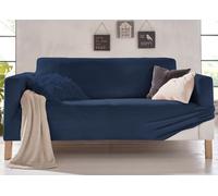 Copridivano Elasticizzato Effetto Velluto Modello Morbidissimo Colore Blu