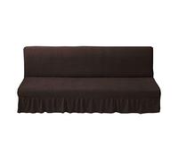 Copridivano elasticizzato full size a 3 posti, lavabile, antipolvere, antigraffio, in spandex, per divano a divanetto, pieghevole, M (120 cm e 150 cm), marrone