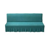 Copridivano elasticizzato full size a 3 posti, lavabile, antipolvere, antigraffio, in spandex senza braccioli, adatto per divano letto (M 120 cm 150 cm), blu verde