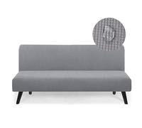 Copridivano elasticizzato impermeabile 2-3 posti fondo elastico senza braccioli pieghevole grigio misura universale non estensibile protezione 160 x 190 cm