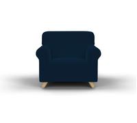 Copridivano Elasticizzato in Tessuto Blu Scuro 1 Posto