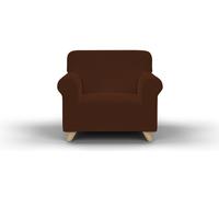 Copridivano Elasticizzato in Tessuto Marrone 1 Posto