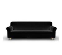 Copridivano Elasticizzato in Tessuto Nero 3 Posti