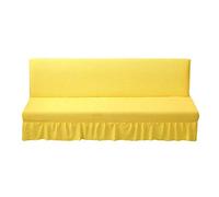 Copridivano elasticizzato lavabile, per divano a 3 posti, antipolvere, antigraffio, in spandex, senza braccioli, adatto per divano a letto lungo 154,9 cm 183 cm, giallo