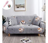 Copridivano Elasticizzato Moderno 2 posti, Morbuy Fodera Copridivani Universale per Divano con Corda Fissa, Sofa Protettore Copertura Divano Antiscivolo (3 posti,Grigio)