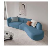 Copridivano elasticizzato moderno curvo per divano a 2 posti (55 185,4 cm) in grigio blu perfetto per soggiorno, caffetteria, ristorante e bar protezione