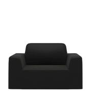 Copridivano elasticizzato nero in jersey di poliestere, copridivano elastico per poltrona e divano 90-140 cm, lavabile, antiscivolo, con elastico, per soggiorno, animali domestici e vita quotidiana