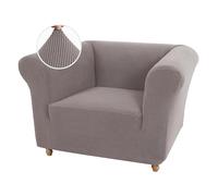 Copridivano elasticizzato per divano a 1 posto con braccioli, antiscivolo, elasticizzato, antigraffio, protezione per sedia per soggiorno, adatto agli animali domestici (tortora, 1 posto)