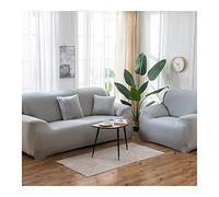 Copridivano elasticizzato per divano a 4 posti, universale, tinta unita, in tessuto di poliestere, elasticizzato, per protezione e stile del divano