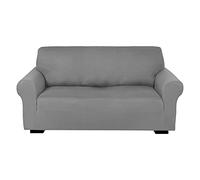 Copridivano elasticizzato, protezione elastica per mobili per divano e poltrona a 2 posti, in spandex grigio, resistente ed elegante, per decorare la casa