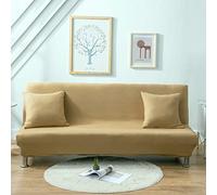 Copridivano elasticizzato senza braccioli, copertura per divano letto pieghevole, tinta unita, protezione per divani senza braccioli 119,4 cm x 150,4 cm