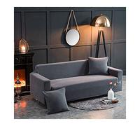 Copridivano elasticizzato universale per divano singolo, colore grigio, in poliestere elastico, facile da pulire, si adatta alla maggior parte dei mobili dal design moderno