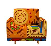 Copridivano Elastico 1/2/3/4 Posti, Chickw11 Moda 3D Astratto Stile Africano Copridivano Protettore Universale Braccioli Sofa Ideale per Poltrone Mobili Copridivano (Stile Africano,1 Posti)