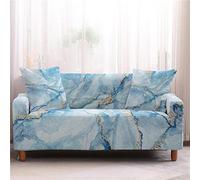 Copridivano Elastico 1/2/3/4 Posti, Chickw11 Stampa di Marmo Copridivano Protettore Universale Braccioli Sofa Ideale per Poltrone Mobili Copridivano (Turchese,4 Posti)