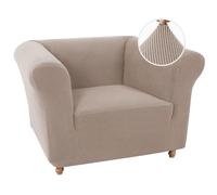 Copridivano elastico 1/2/3 posti con braccioli, antiscivolo, protezione per divano elasticizzato antigraffio per soggiorno - Kaki 1 posto