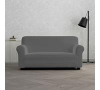 Copridivano Elastico Dahlia - Proteggi Divano Elasticizzato 150-180 cm, 2 posti, Fodera Estensibile - Grigio Scuro