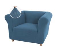 Copridivano elastico per divano a 1/2/3 posti con braccioli, antiscivolo, elasticizzato, antigraffio, adatto agli animali domestici, per soggiorno (blu, 1 posto)