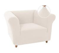 Copridivano elastico per divano a 1/2/3 posti, con bracciolo, antiscivolo, elasticizzato, antigraffio, adatto agli animali domestici, copertura per mobili per soggiorno (bianco, 1 posto)