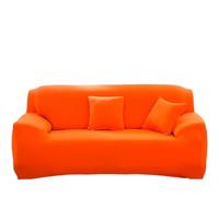 Copridivano Elastico Tinta Unita, copridivano Tutto compreso, Protezione for Divano a 1, 2, 3 e 4 posti for la casa(Orange,1-Seater 90-140cm)