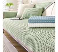 Copridivano Estivo Rinfrescante In Seta Glacée, Copertura Antiscivolo Per Divano Angolare, Poltrona E Seduta, Tessuto Traspirante Morbido - Protezione Mobili(Green,36 * 63in/90 * 160cm)