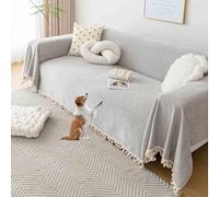Copridivano extra large per divano a forma di cane e gatto, protezione antigraffio antiscivolo, coperta per divano ad angolo, XXL, 180 x 340 cm, protezione per mobili, elegante decorazione per la casa