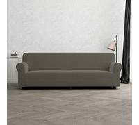 Copridivano FASHIONABLE Estensibile da 190 a 245 cm - Salvadivano Elasticizzato in Poliestere, Cotone ed Elastan, Protezione Divano 4 Posti - TORTORA