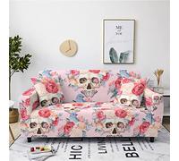 Copridivano Fiore Del Teschio Rosa Telo Copridivano Antigraffio Gatto Copri Divano Elasticizzati Copritutto per Divano Spandex Elasticizzato Copridivani Universale Sofa Cover 4 Posti