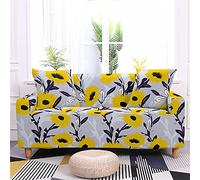 Copridivano Fiore Grigio Giallo Copridivano Con Penisola Poliestere Materiale Spandex Copri Divano Antiscivolo Divano Letto Angolare Protettiva Antimacchia Antigraffio 1 Posti