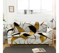 Copridivano Fodera Copridivani Forme irregolari geometriche dorate Copridivano Elastico 1/2/3/4 Posti, Copridivano Protettore Universale Braccioli Sofa Ideale per Poltrone Mobili Copridivano
