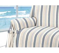 Copridivano Fodera Telo Protezione Divano Con Laccetti Fiocco Riviera Blu