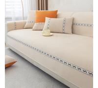 Copridivano, fodere for divani protettivi for cuscini spessi antiscivolo(Beige,90 * 240cm)