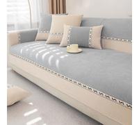 Copridivano, fodere for divani protettivi for cuscini spessi antiscivolo(Grigio,90 * 280cm)