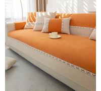 Copridivano, fodere for divani protettivi for cuscini spessi antiscivolo(Orange,110 * 110cm)