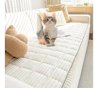 Copridivano for animali domestici, cani e gatti, 2025, protezione for divano antiscivolo lavabile migliorata, tappetino for , fodera in peluche ultra morbida soffice for la casa(Beige,35.43x94.49in)