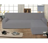 Copridivano Genius Con Penisola Chaise Longue Modello Swing Colore Grigio Sassi