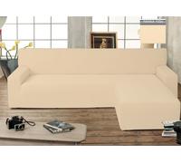 Copridivano Genius Con Penisola Chaise Longue Modello Swing Colore Panna
