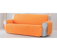 Copridivano Genius Natural, Per Divano 3 Posti, In Tinta Unita Double Face Colore GN/200 Ocra/Arancione