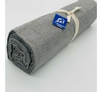 COPRIDIVANO GRAN FOULAR TELO ARREDO TELA DI COTONE PANAMA NATURALE GRIGIO SCURO